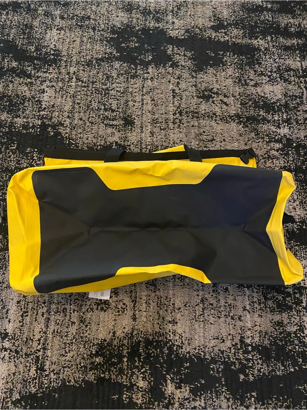 BlueFatty Yellow Dry Pack Duffel with Black Straps